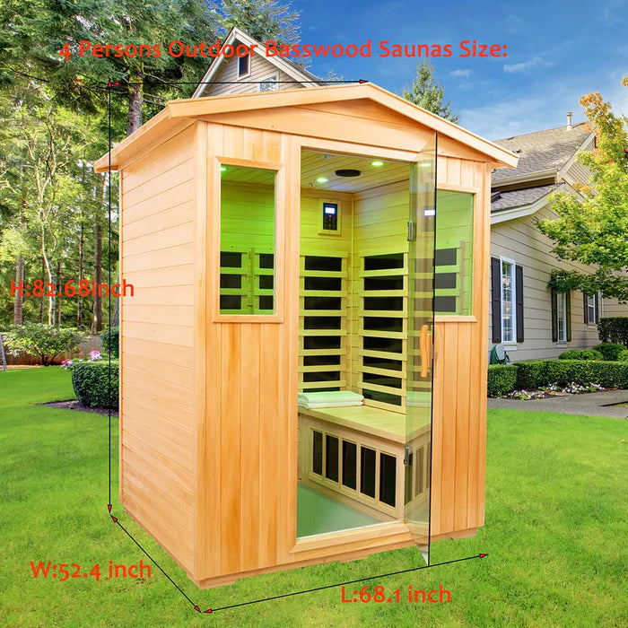 Wizzi Outdoor Four Person Infrared Sauna